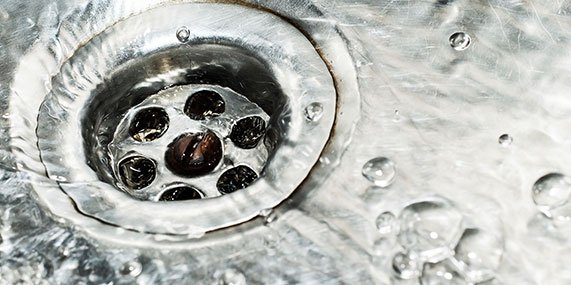 water down the drain